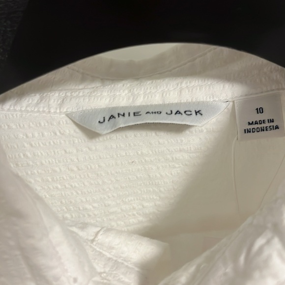 Janie and Jack white long sleeve shirt - Picture 3 of 6